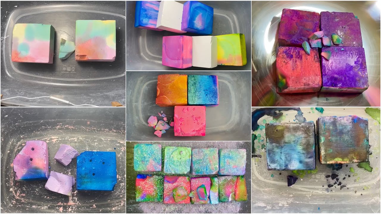 Dyed Gym Chalk Crush | By @Mad Jaded ASMR | ASMR | EDIT | Oddly ...