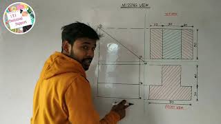 how to find missing view | Draw Missing View | missing views in engineering drawing