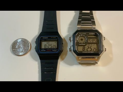 Casio AE-1200WH World Time vs Casio F-91W comparison