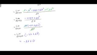 Derivative Examples Using Limit 2