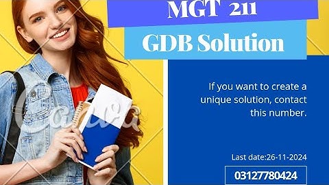 Mgt211 GDB Solution 2024 / Mgt211 Correct Gdb Solution 2024 / Mgt211 GDB No. 1 Solution 2024