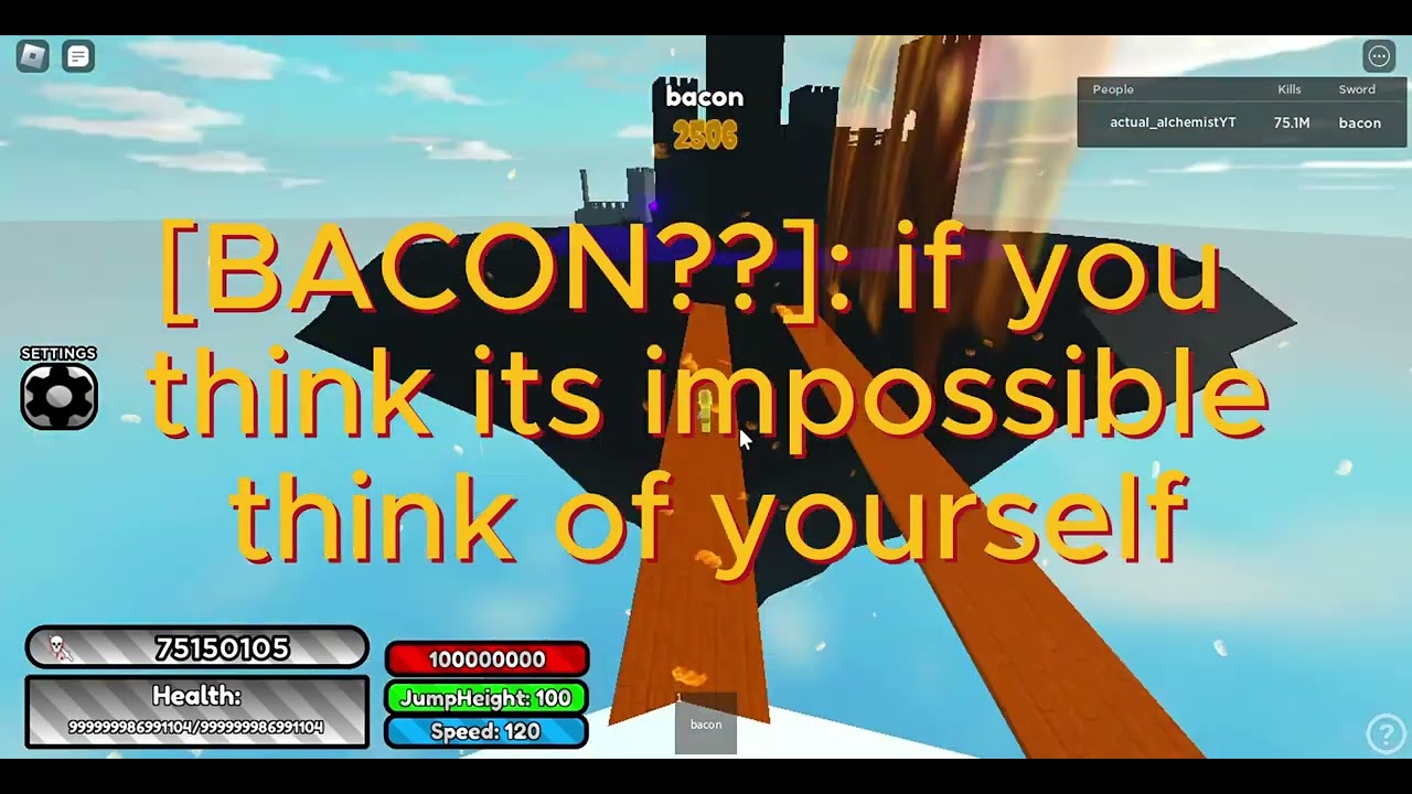 (OUTDATED)showcasing bacon | KILLSTREAK SWORD FIGHTING UNIVERSE (read the desc before watching it)