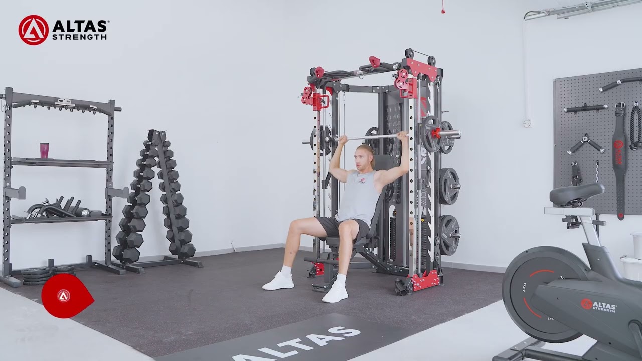 Руководство по упражнениям на коммерческом складном тренажере Смита Altas Strength AL-3107
