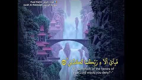 تلاوه خاشعه للقارئ فوائد كريم من سورة الرحمن