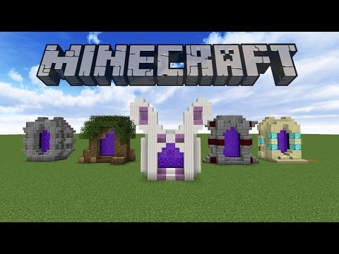 5 Nether Portal Designs In Minecraft Youtube
