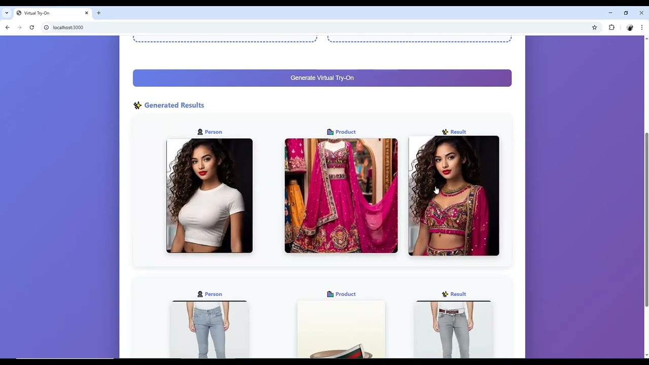 Virtual Try-On Web App Using Google Cloud Vertex AI.