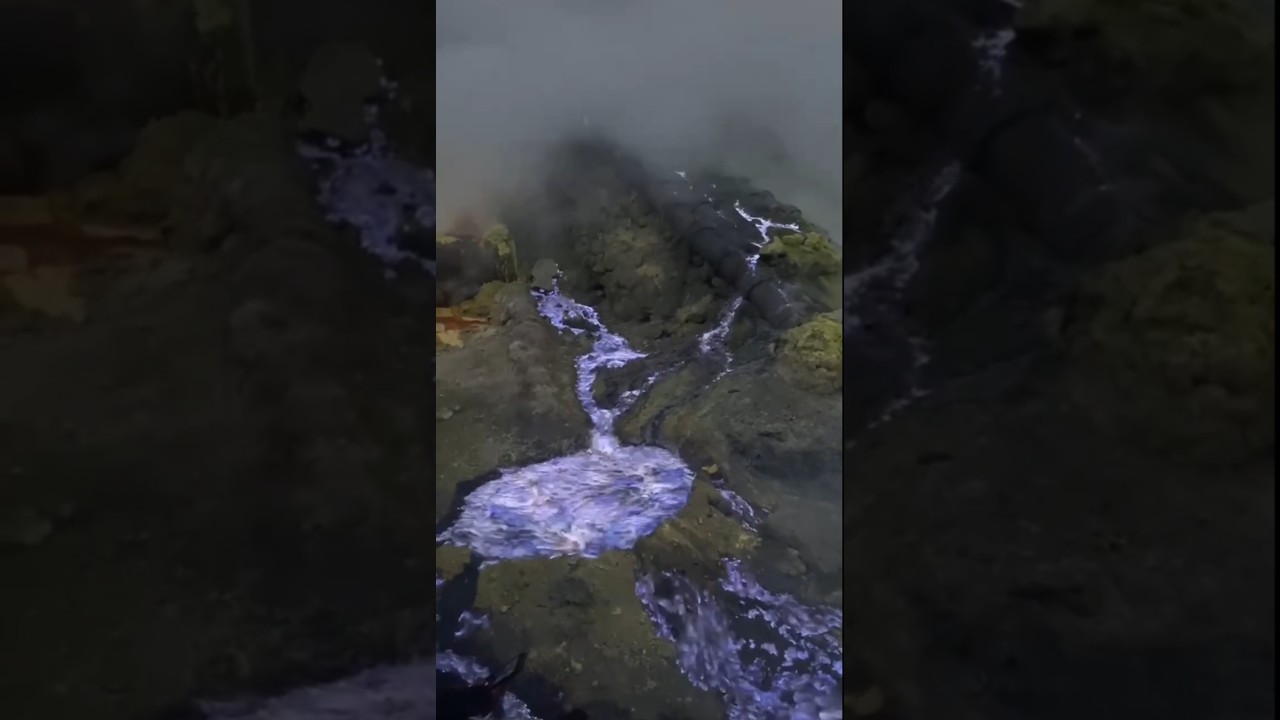 This is Blue volcano 🤯#facts #volcano #science #education #shorts # ...