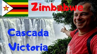 Cascada Victoria - partea din Zimbabwe. Partea din Zambia a rămas fără apă!