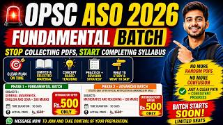 OPSC ASO 2026 YT Course Details About Syllabus General Knowledge English &amp; Odia #opscasorecruitment