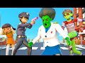 Policeman &amp; Squid Game 2 VS Witch Miss T &amp; Harley Quinn | Scary Teacher 3D Brave Police