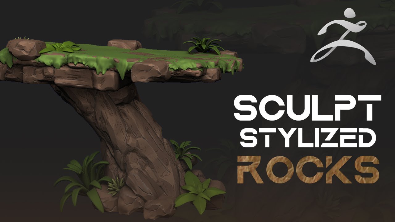 Zbrush Rocks How to Sculpt Stylized Rocks in ZBrush - YouTube