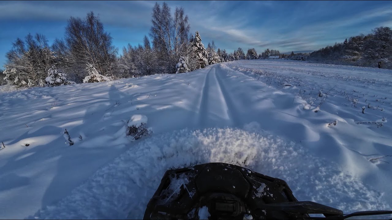Plowing thick snow\winching out a car\Cforce 625\ 26" Kenda bearclaws xl