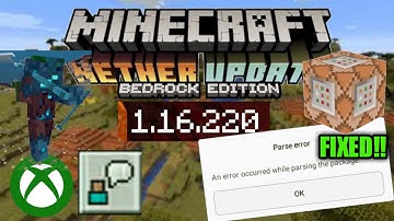 MCPE 1.16.220 [OFFICIAL] PARSE ERROR FIXED APK BY The gamer Tap