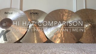 15” Hi Hat Comparison - Zildjian K Sweet | Paiste 602 | Sabian HHX Legacy | Meinl Byzance Foundry