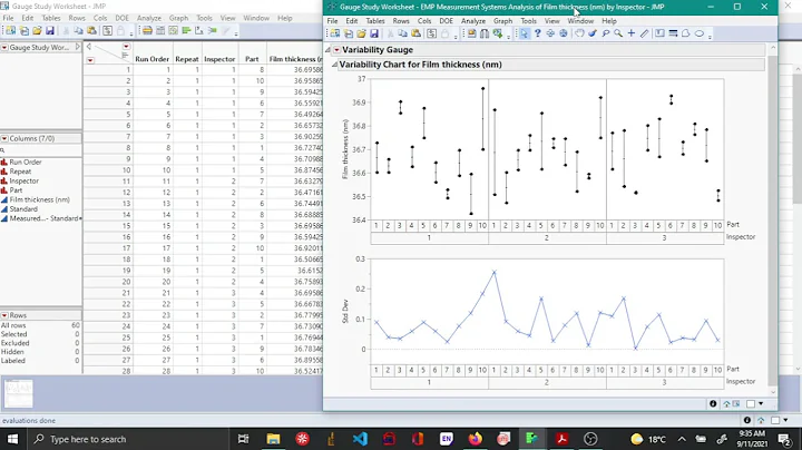 Analyzing measurement system bias during MSA - JMP