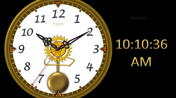 MatsClock 120135 - Free PowerPoint Pendulum Clock with Hour Minute and Seconds Needles PPT Slide