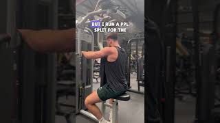 Why I Run The PPL #ppl #pushpulllegs #training #workoutsplit #fitnessprogress