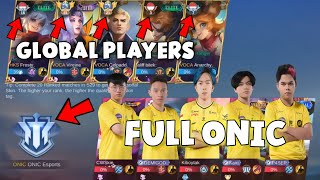 ONIC FULL TEAM MET GLOBAL PLAYERS IN A RANK GAME..😳