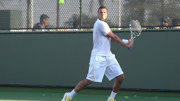 Jo Wilfried Tsonga Backhand in Super Slow Motion - Indian Wells 2013 - BNP Paribas Open