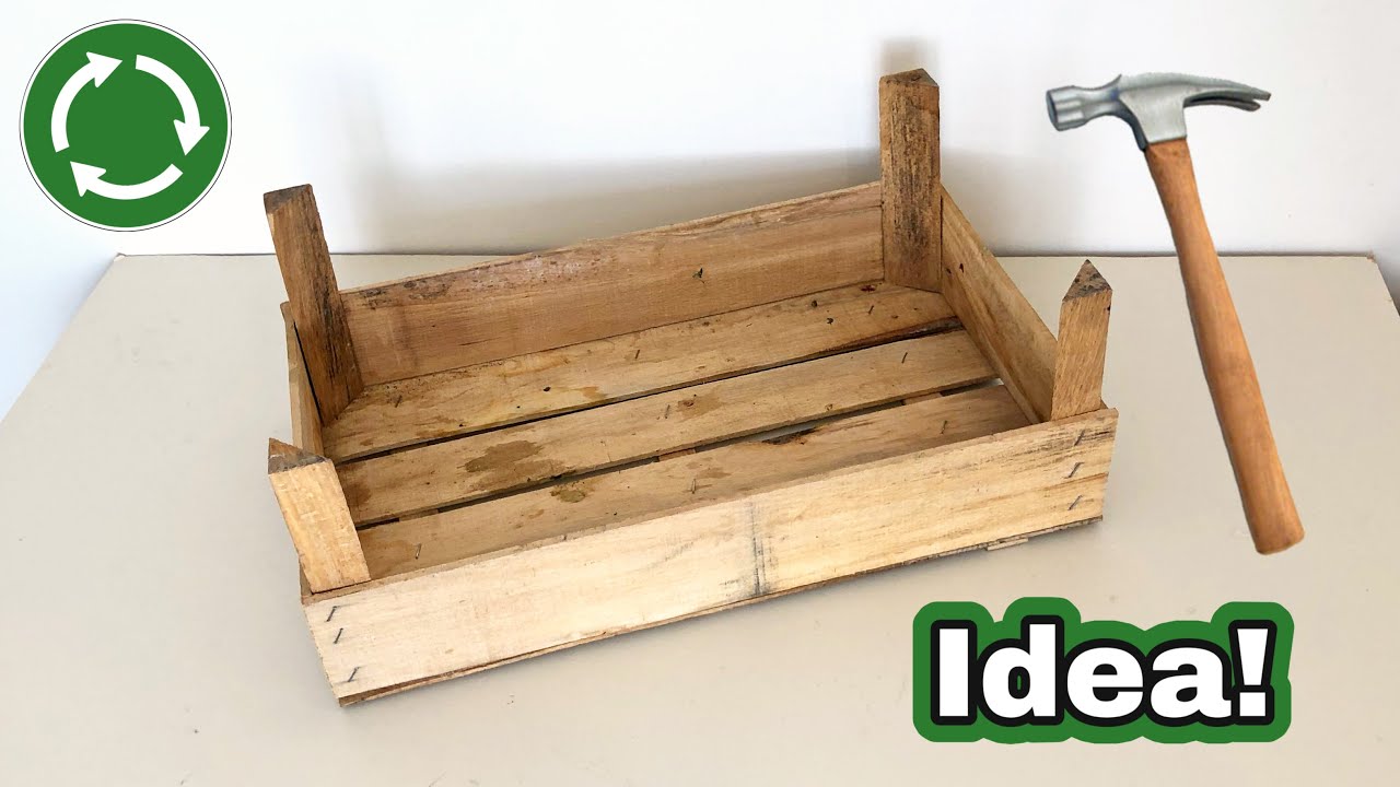 ПОСМОТРЕТЬ, ЧТО Я СДЕЛАЛ С ДЕРЕВЯННОЙ ФРУКТОВОЙ КОРОБКОЙ / СУПЕР-ИДЕЕЙ