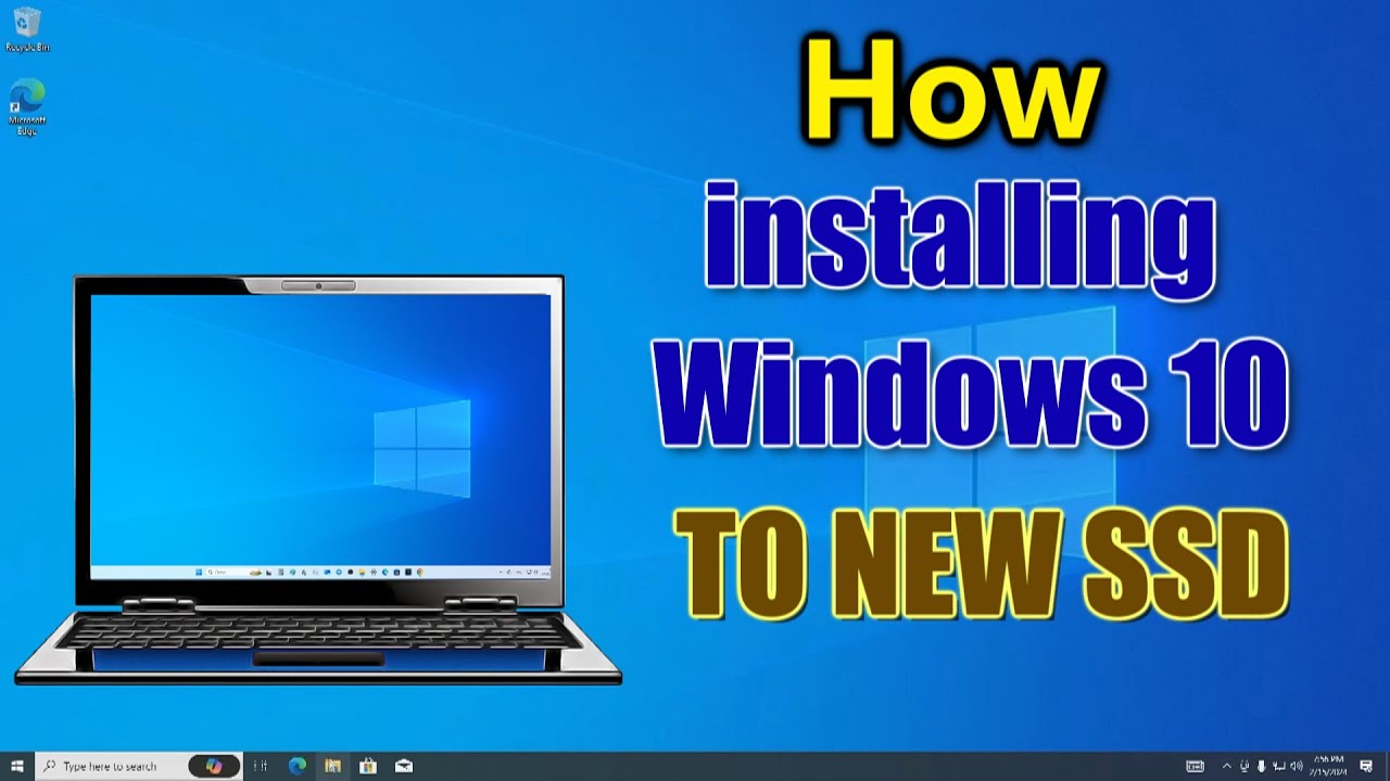 How to install Windows 10 on a new SSD, How to partition this SSD and ...