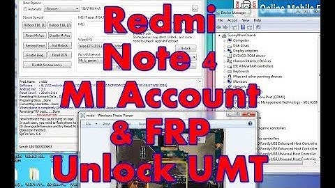 Redmi Note 4 Frp Unlock UMT || 2021