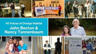 40 Voices of Orange Habitat: John Becton & Nancy Tannenbaum