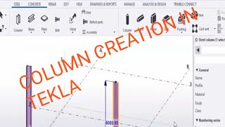 How to create column with example | tutorial 2 | #youtube #engineering #tekla