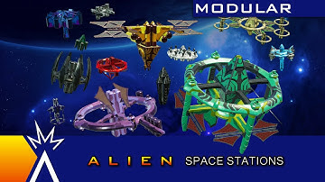 Alien Modular Space Stations - Unity Asset Store