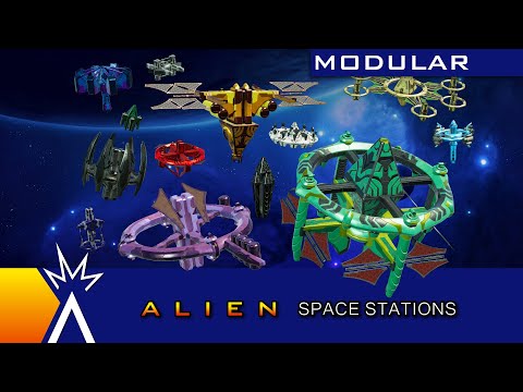 Alien Modular Space Stations - Unity Asset Store