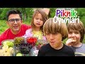 Piknik oyunları. Selin, Arseny ve Adrian ile doğada güzel oyunlar