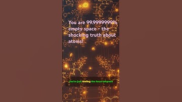 You are 99.9999999% empty space - the shocking truth about atoms!