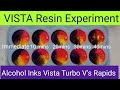 Vista Resin Experiment testing Alcohol inks with Rapids and Turbo