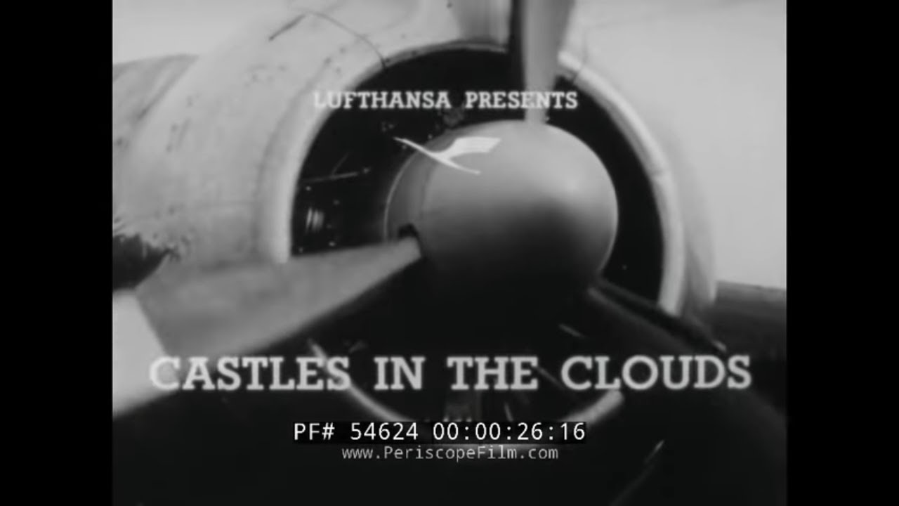 1950s LUFTHANSA GERMAN AIRLINES   GERMANY VACATION TOUR  "CASTLES IN THE CLOUDS"   54624