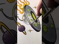 UFO flash painting with acrylic ink  #tattoo #tattooflash #acrylicpainting #tattooart #tattoos #ufo