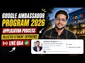 LIVE with a Google Student Ambassador 2026 Selected Candidate 🔥
