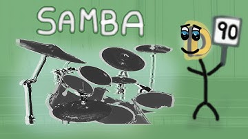 Samba Drum Groove ~ 90 bpm ~ DRUMS only