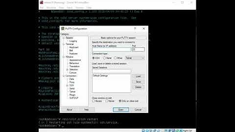 Konfigurasi Remote server menggunakan SSH pada PUTTY