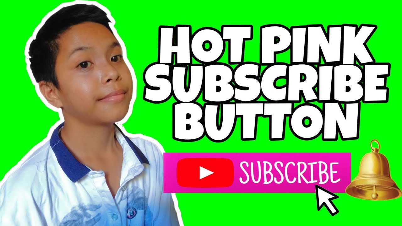 HOT PINK SUBSCRIBE BUTTON GREEN SCREEN ANIMATION|FREE DOWNLOAD|CREATED BY:Mark Technik
