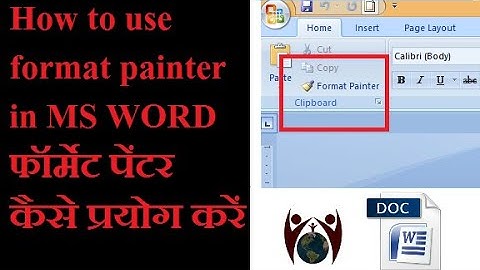 MS OFFICE LATEST FORMAT PAINTER SHORT TRICK IN MS WORD// MS WORD me format paint ko kaise use kare