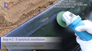 How to connect the HDPE E-polylock with geomembrane and concrete