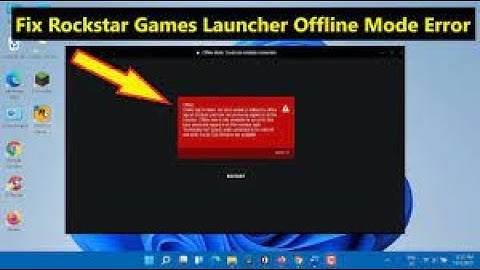 Fix rockstar game launcher offline mode error !!! || only 2 steps || in hindi