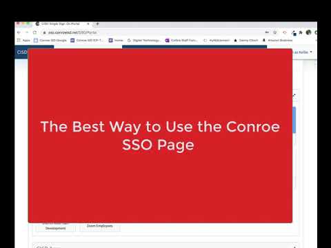 Canvas: The Best Way to Use the Conroe SSO Page to Use Canvas