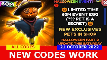 NEW UPDATE CODES [60M EVENT] ALL CODES! Tapping Simulator ROBLOX | 21 October 2022