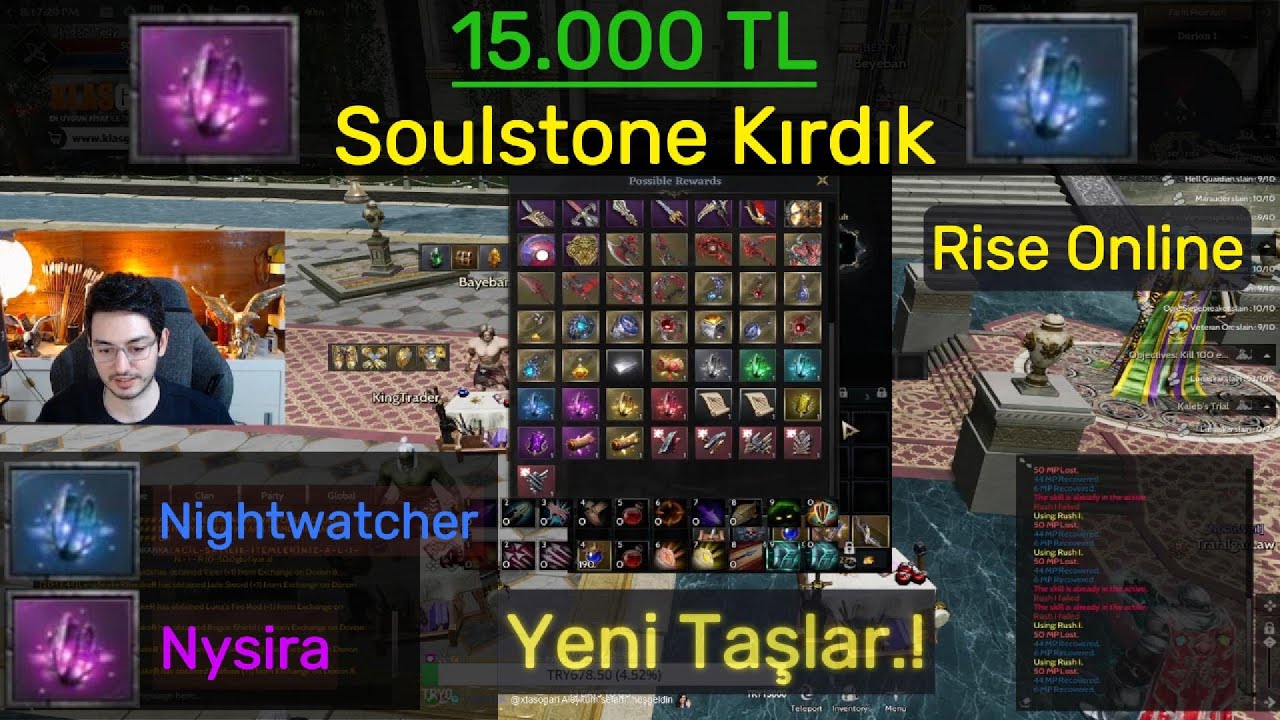 Rise Online | 15.000 TL Değerinde Yeni Soulstone Taşları Kırdık.