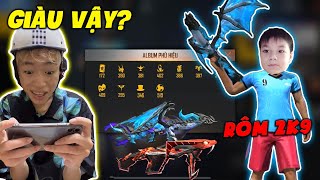 FREE FIRE | Kelly Bất Ngờ Với Nick Của RÔM RICHKID 2K9 , Sở Hữu Cả AK Rồng Xanh LV7 Và Scar LV6 ?