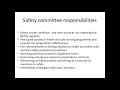 safety committee responsibility