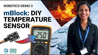 🌡️ Temperature Sensor Project Using mBlock | Robotics Demo Lecture for Beginners 🤖