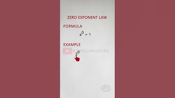 Exponent Rule: Zero Exponent Law #maths #shorts #Exponent Rule
