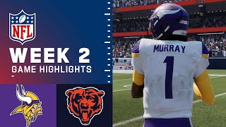 Vikings vs Bears Week 2 Simulation Highlights | Madden 27 Rosters